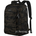 Computador de grande capacidade multifuncional com mochilas USB Chevron Canvas Computer Laptop Bags